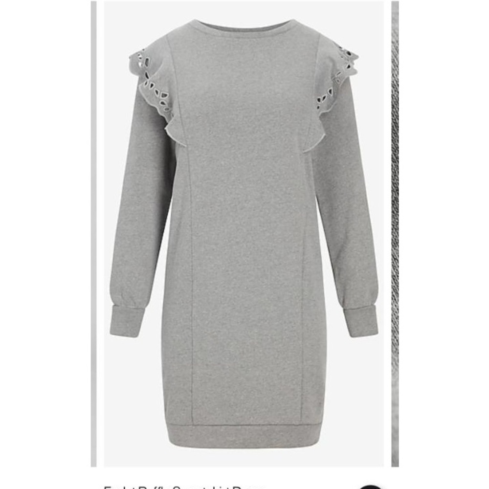 NWT eyelet ruffle sweatshirt dress size xl (18-20)